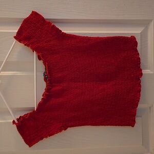 Brandy Melville Women's Crop Top. Size Medium. Color Red.